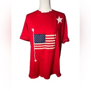 Vintage USA Flag T-Shirt L 90’s Grandmacore
